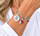 Red & White Awareness Ribbon Faith Bracelet – “Let Your Faith Be Bigger Than Your Fear”
