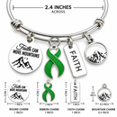Mental Health Awareness Bracelet, Green Ribbon Bracelet, Faith Can Move Mountains, Mental Health Gift, Encouragement Jewelry, Faith Gift