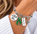 Mental Health Awareness Bracelet, Green Ribbon Bracelet, Faith Can Move Mountains, Mental Health Gift, Encouragement Jewelry, Faith Gift