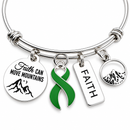 Mental Health Awareness Bracelet, Green Ribbon Bracelet, Faith Can Move Mountains, Mental Health Gift, Encouragement Jewelry, Faith Gift