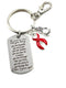 Red Ribbon Encouragament Quote / Poem Keychain - Don't Give Up - Rock Your Cause Jewelry