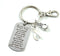 White Ribbon Encouragement Keychain - Encouragement Quote / Don't Give Up