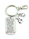 Zebra Ribbon Encouragement Quote Keychain / Don't GIve Up