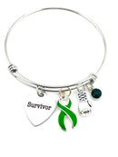 Green Ribbon Survivor Charm Bracelet