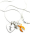 Peach Ribbon Faith Necklace