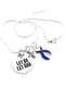 Blue & Purple Ribbon Necklace - Let Go, Let God