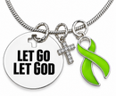 Necklace, Let Go Let God Faith Jewelry, Lyme Disease Gift, Lymphoma Survivor, Christian Encouragement Necklace