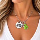 Necklace, Let Go Let God Faith Jewelry, Lyme Disease Gift, Lymphoma Survivor, Christian Encouragement Necklace