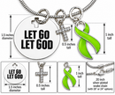Necklace, Let Go Let God Faith Jewelry, Lyme Disease Gift, Lymphoma Survivor, Christian Encouragement Necklace