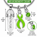 Lime Ribbon Healing Quartz Crystal Necklace