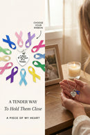 Pink Purple Teal (Thyroid) Awareness Ribbon - A Piece of my Heart is in Heaven / Memorial, Sympathy, Remembrance Gift - Rock Your Cause Jewelry