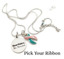Nevertheless She Persisted Awareness Ribbon Necklace – Choose Your Cause | Inspirational Gift for Survivors & Advocates