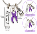 Purple Ribbon Necklace, This Is Tough But So Am I, Cancer Fighter Gift, Pancreatic Cancer, Lupus, Epilepsy Awareness Jewelry, Survivor Gift