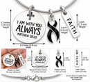 Melanoma Awareness Necklace, Black Ribbon Jewelry, Matthew 28:20 Bible Verse, Faith Necklace, Skin Cancer Survivor Gift, Christian Jewelry