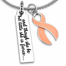 Though She Be But Little She Is Fierce Necklace, Choose Any Awareness Ribbon Color, Cancer Survivor Gift, Warrior Jewelry, Inspirational Gift