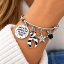 Rare Disease Awareness Bracelet, Zebra Ribbon Jewelry, Ehlers Danlos Syndrome EDS Gift, Neuroendocrine Cancer, Hope Bracelet
