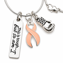 Choose Any Awareness Ribbon Necklace, This Is Tough But So Am I, Cancer Fighter Gift, Survivor Jewelry, Boxing Glove Strength Necklace