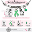 Green Awareness Ribbon Bracelet – Mental Health & Kidney Disease Gift, BADASS Fighter Bracelet with Boxing Glove