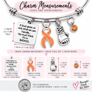 Orange Ribbon Leukemia & Multiple Sclerosis Awareness Bracelet – BADASS Cancer Fighter & MS Warrior Gift with Boxing Glove