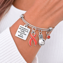 Red Ribbon Heart Disease & Stroke Awareness Bracelet – BADASS Fighter Survivor Gift with Boxing Glove