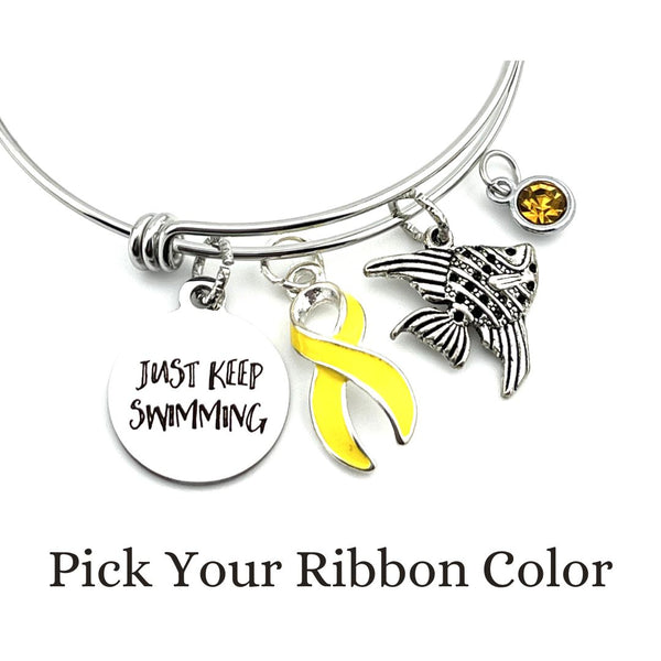 Pick Your Ribbon Bracelet - Just Keep Swimming