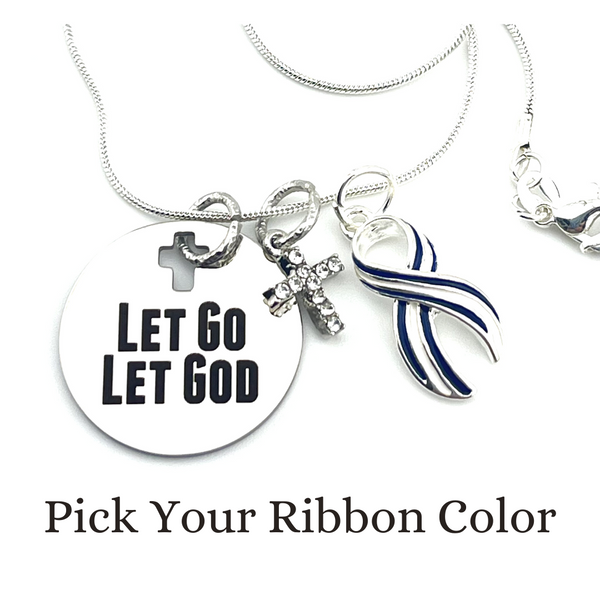 Pick Your Ribbon Necklace - Let Go, Let God