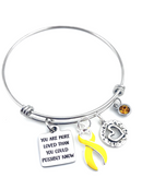 Yellow Ribbon Charm Bracelet - You Are More Loved Than You Could Possibly Know