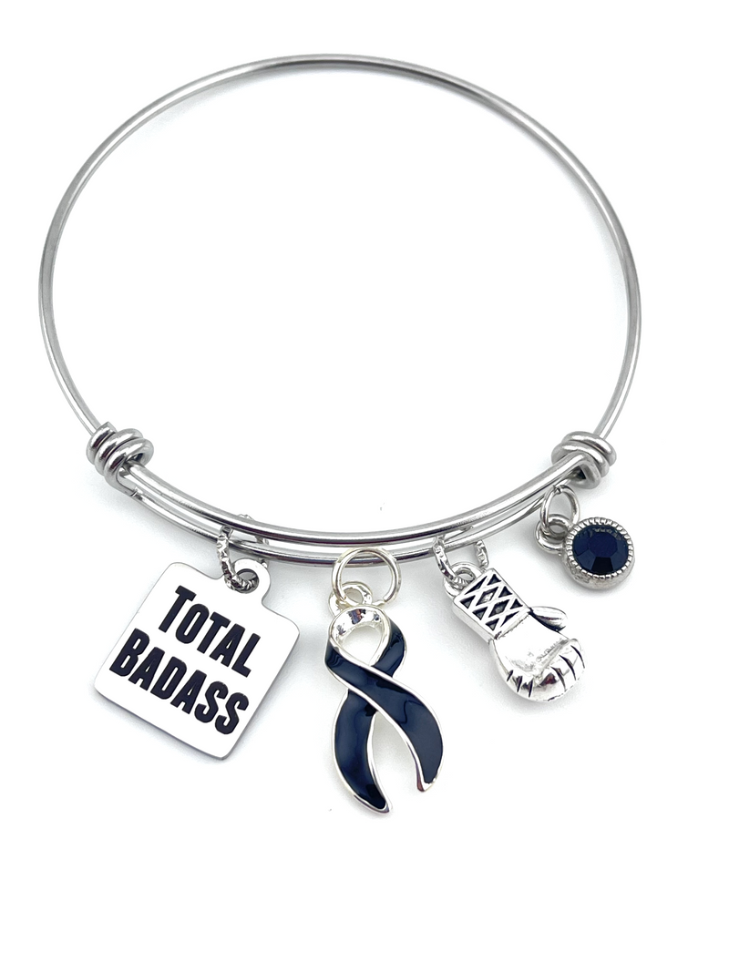 Black Ribbon Total Badass Charm Bracelet