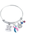 Pink & Teal (Previvor) Ribbon Bracelet - You Are More Loved Than You Could Possibly Know