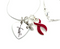 Burgundy Ribbon Necklace - Faith Necklace