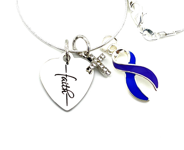 Blue & Purple Faith Necklace / Encouragement Gift