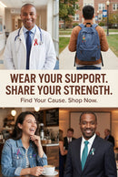 Dark Navy Blue Ribbon / Lapel, Hat, Lab Coat Pin - Rock Your Cause Jewelry