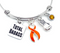 Orange Ribbon Total Badass Charm Bracelet