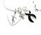 Black Ribbon Faith Necklace