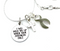 Gray (Grey) Ribbon Necklace - I Will Hold You Up When Your Strength Fails