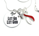 Red & White Ribbon - Let Go, Let God