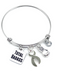 Gray (Grey) Ribbon Total Badass Charm Bracelet