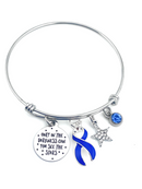 Periwinkle Ribbon Charm Bracelet - Only in Darkness can you See Stars