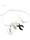 Black Ribbon Faith Necklace