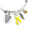 Yellow Ribbon Sympathy Bracelet - Your Wings Were Ready, My Heart Was Not