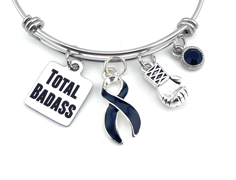 Black Ribbon Total Badass Charm Bracelet