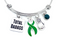 Green Ribbon Total Badass Charm Bracelet