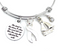 White Ribbon Charm Bracelet -She Stood In The Storm / Adjusted Her Sails