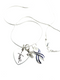 ALS / Blue & White Striped Ribbon Faith Necklace