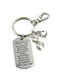 Gray (Grey) Ribbon Keychain - Don't Give Up Encouragement Gift