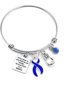Periwinkle Ribbon Charm Bracelet – If God Gives Us Only What We Can Handle ... He Must Think I'm a Badass