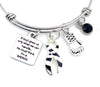 Zebra Ribbon Charm Bracelet - If God Gives Us Only What We Can Handle ... He Must Think I'm a Badass