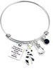 Zebra Ribbon Charm Bracelet - If God Gives Us Only What We Can Handle ... He Must Think I'm a Badass
