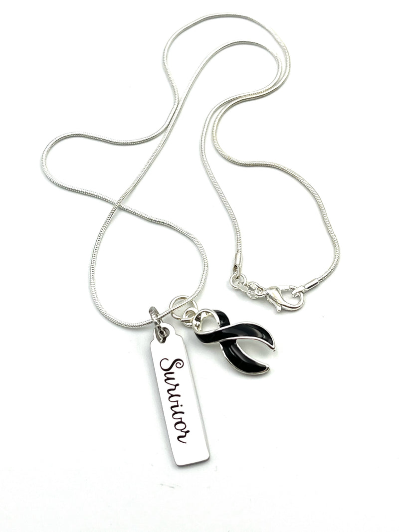 Black Ribbon Survivor Necklace