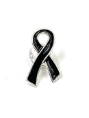 Black Ribbon / Lapel Hat Pin / Melanoma Awareness / Skin Cancer Survivor / Wedding Accessory